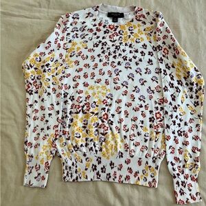 Ann Taylor Kids Floral Sweater - White, Red, Yellow, Purple